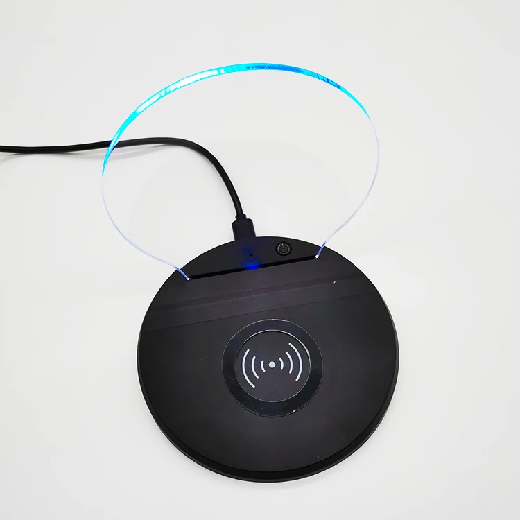 15W Fast Charger Wireless With 7 Colors 3D Illusion Lamp Led Atmosphere Light For Festive Gift