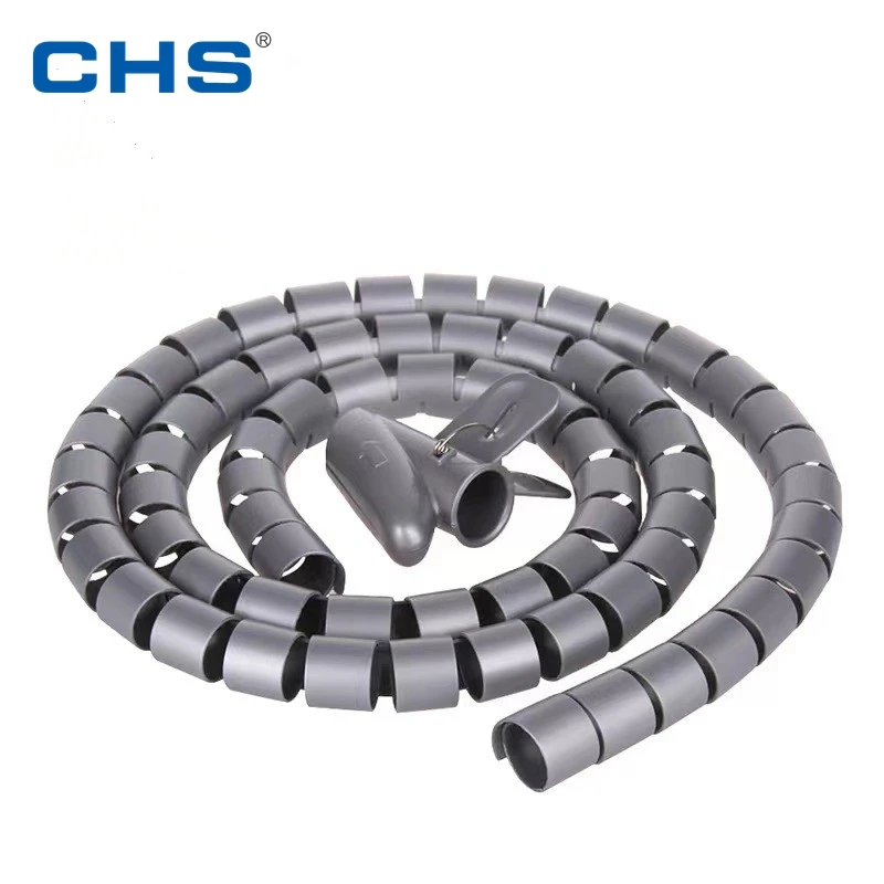 Hot Selling Cable Wrap Organizer PE Plastic Cable Tidy 20mm Spiral Cable Wrap Zip Bands