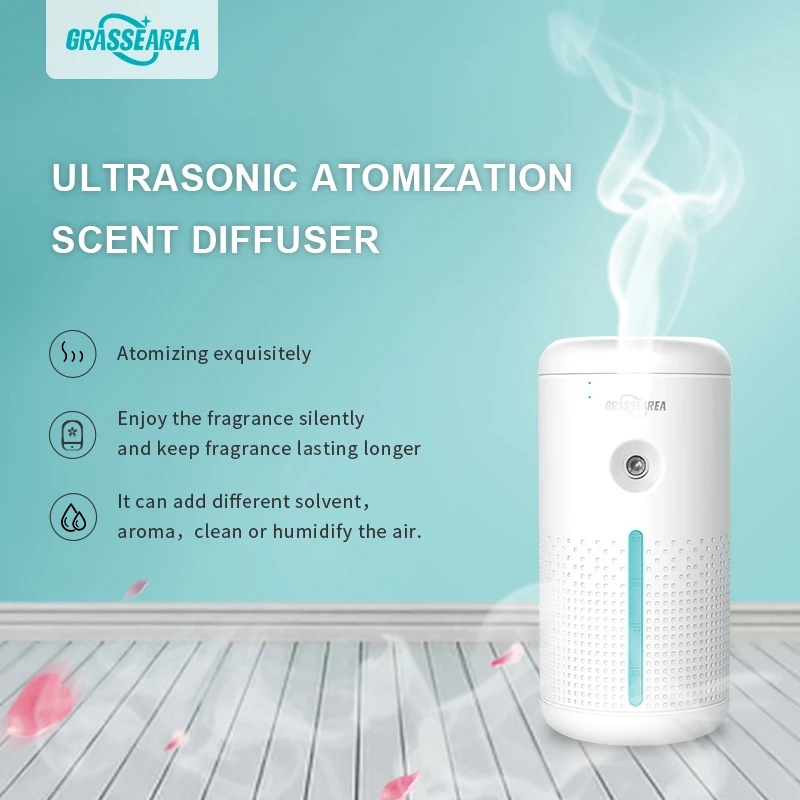 Wall Mounted Waterless Fragrance Diffuser home Wireless Aroma Diffuser Ultrasonic Essential Oil Scent Diffuser