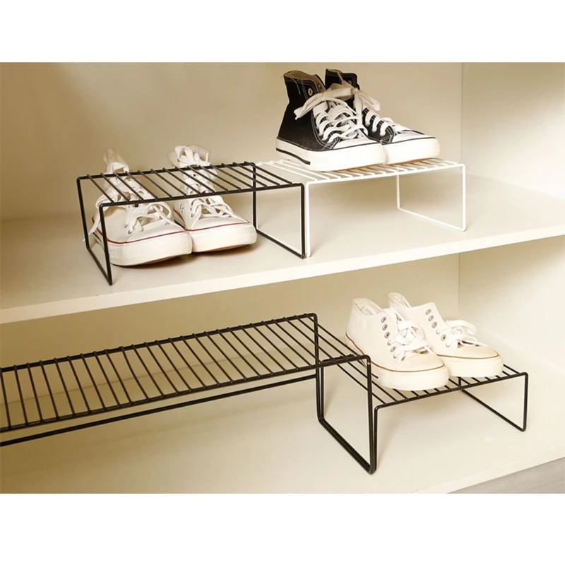 Shelf wrought iron retractable layered storage rack kitchen cabinets dish rack bathroom drain desktop storage shelf