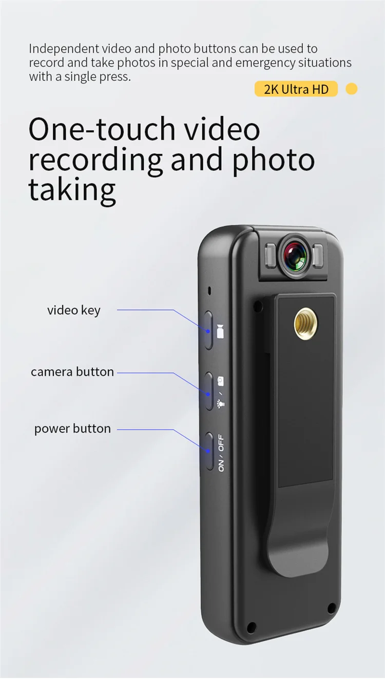 1.4 inch lcd display Ultra HD night vision security wifi hotspots 2K meeting camera pocket dv mini CS12 body camera with audio