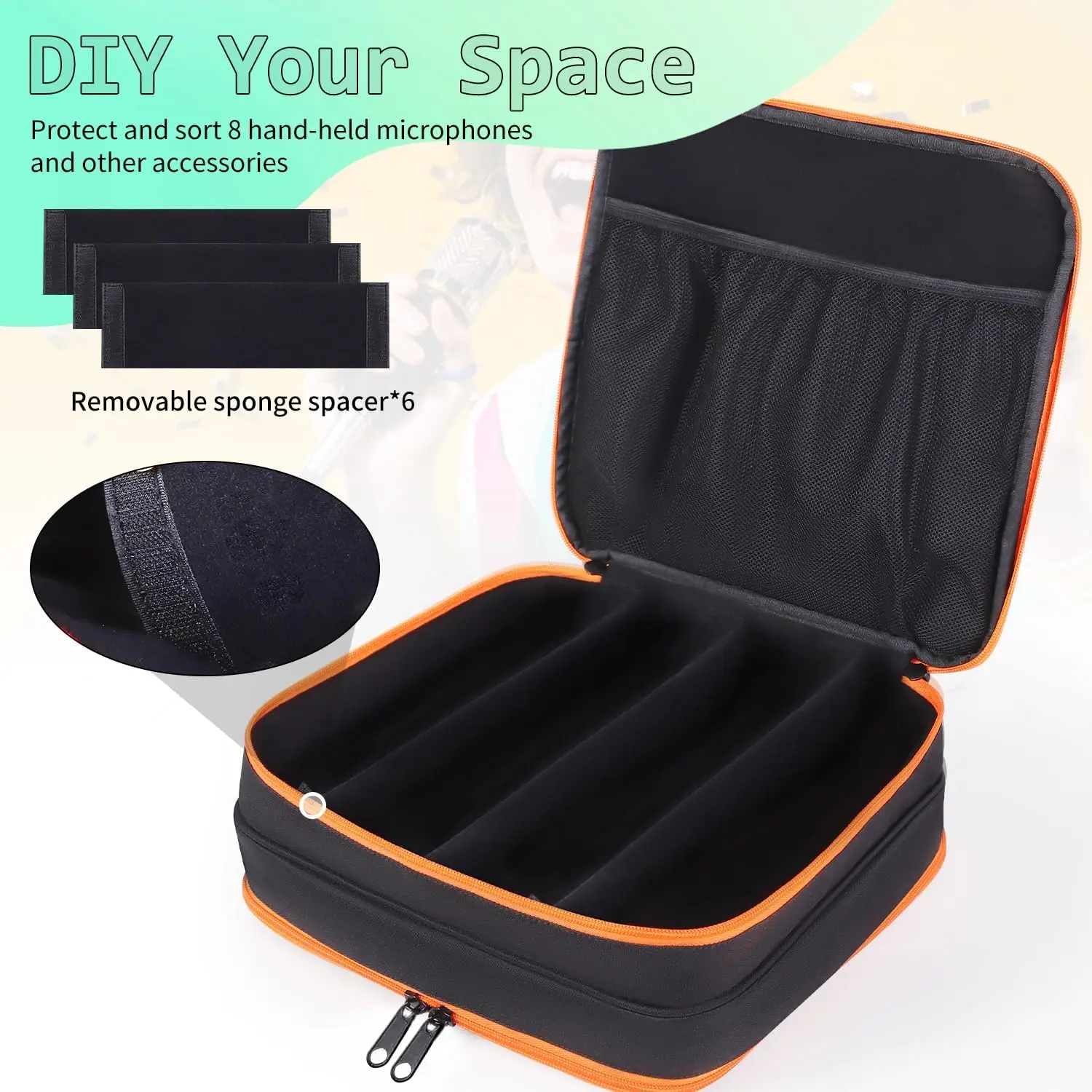 Microphone Case Wireless Microphone Bag Mic Carrying Case Microphone Portable Storage Case