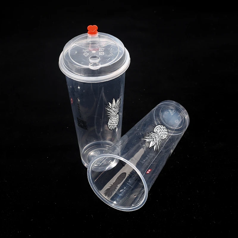 23oz 700ml custom disposable IML injection PP plastic boba tea cup plastic cup for milk tea