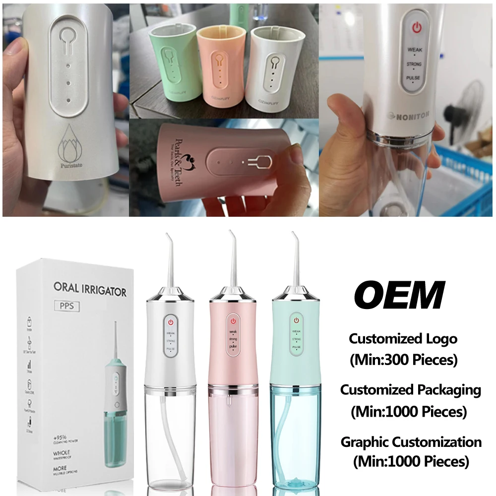 OEM 6886 portable water flosser cordless tooth rotatable usb water dental flosser