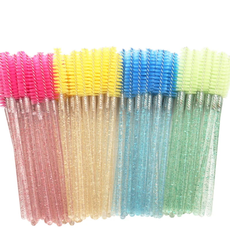 Custom eyelash brush color size for eyelash makeup eyebrows multi-purpose mascara brush plastic material mass wholesale