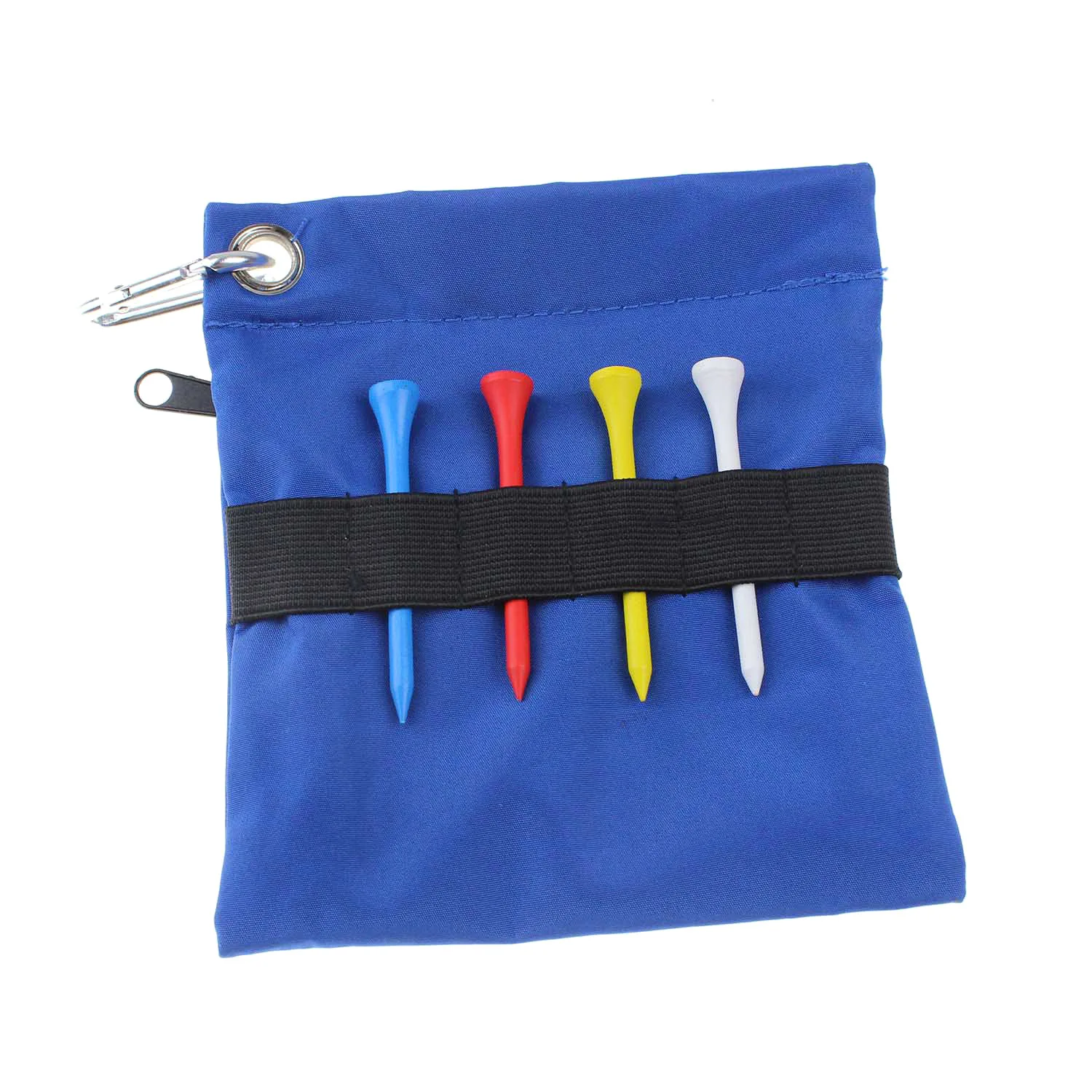 Hot Sales Blank Golf Training Aid Accessories Products Nylon Golf Tee Pouch Golf Bag with Metal Carabiner