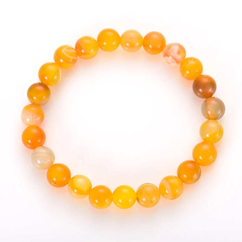 Healing Crystal Beads Round String Beaded Adjustable Bracelet For Men Women Wholesale 8mm Colorful Birthstone Natural Stone