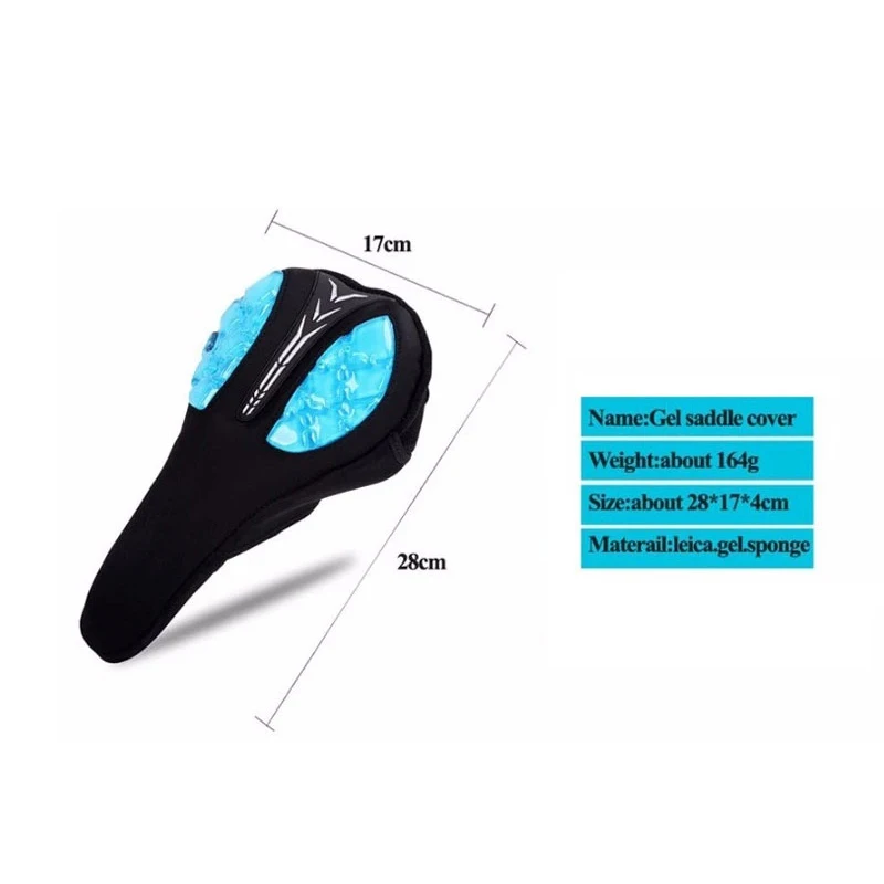 Soft Silicone 3D Bicycle Accessories Waterproof Bicycle Seat Cover Anti Slip Pad Dust Bike Gel Saddle Cushion
