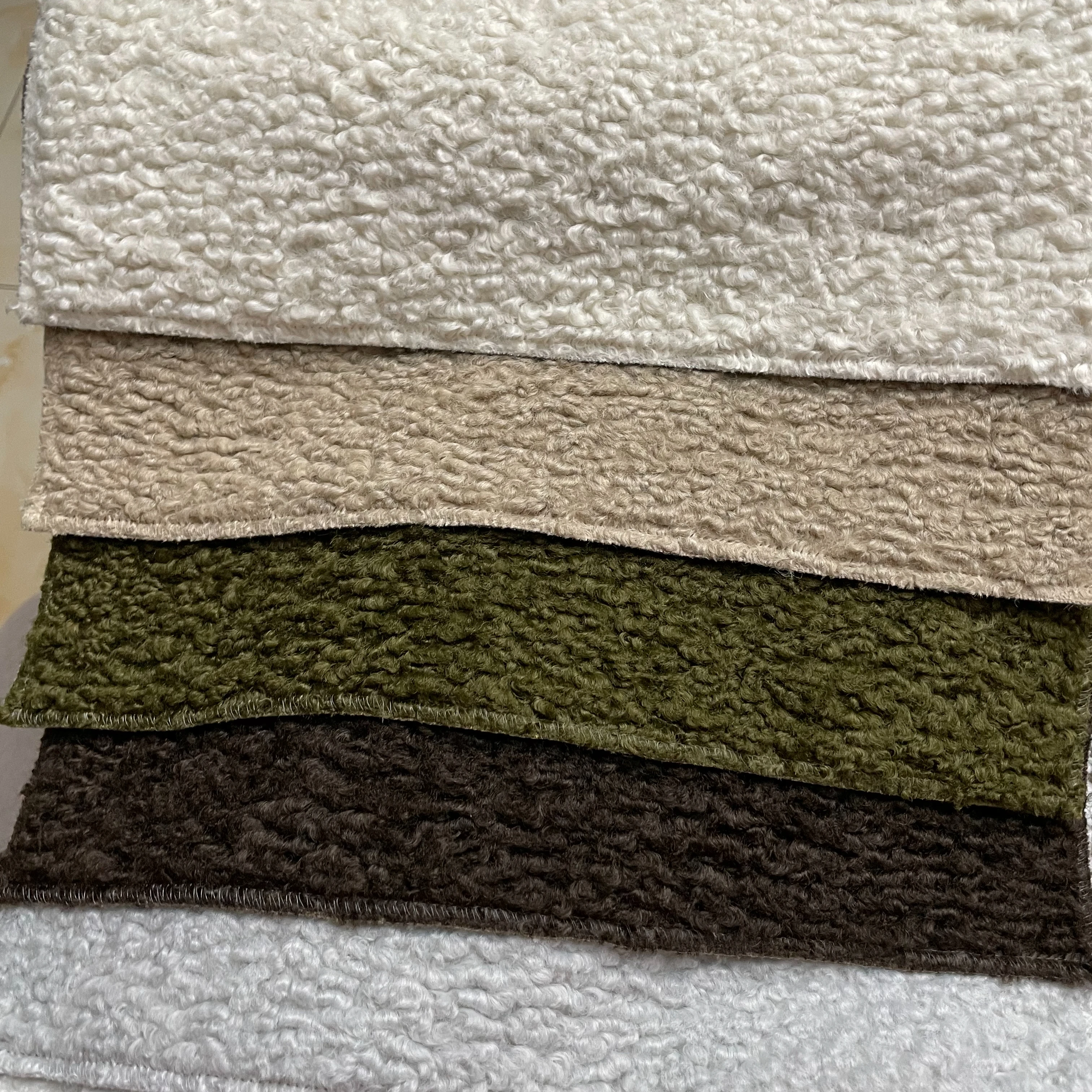 Chair fleece boucle fabric  boucle fabric seat furniture teddy upholstery fabric