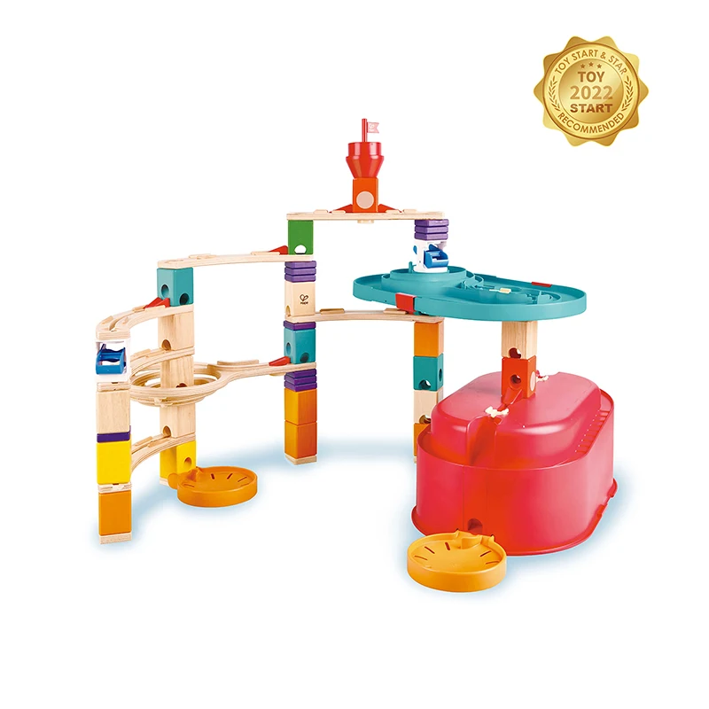 Hape Quadrilla Marble Run Block Educational Toys Marble Race Run Magnetic Tiles for kids