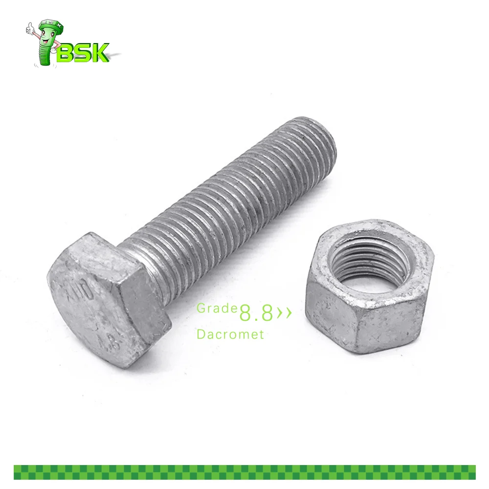 BSK Din 933 Full Threaded Hex Bolt Galvanized A325m 8S Heavy A490 Dacromet Astm A325 Nuts Bolts