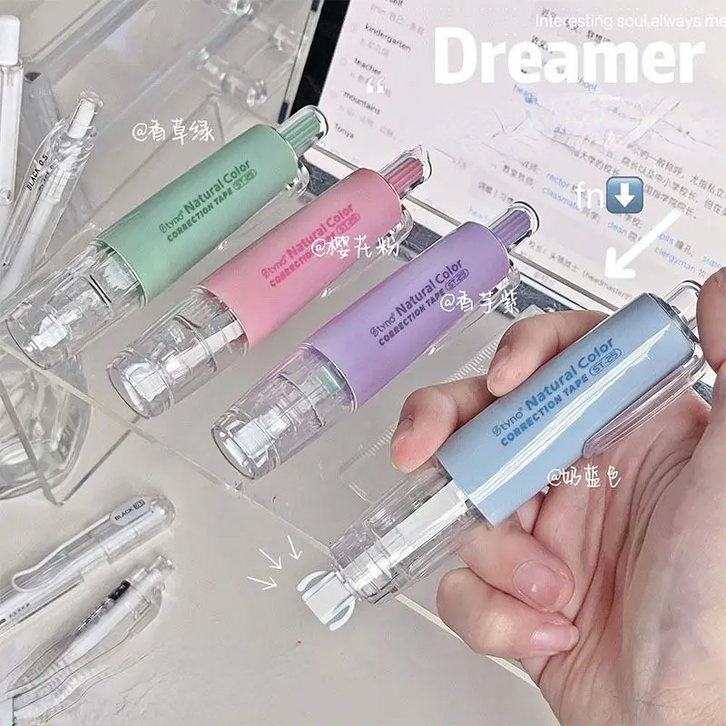New cute Korean Macron replaceable PET correction tape school student kids stationery supplies customize 6M long