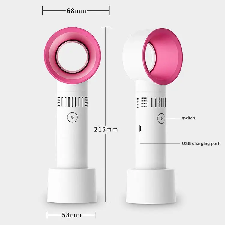 High Quality Safty Air, Cooling Handheld Portable Desktop Mini Usb Rechargeable Bladeless Fan/