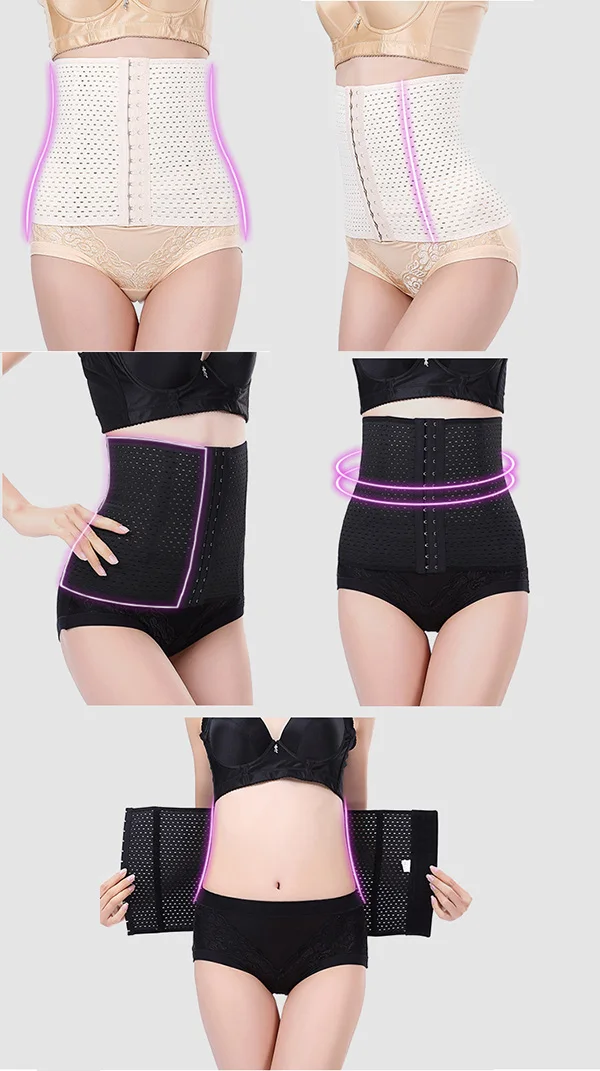 Women Body Shaper Slimming Support Band Belly Waist Belt Trainer Hollow Tension Ventilation Slimming Corset Recovery Shaper