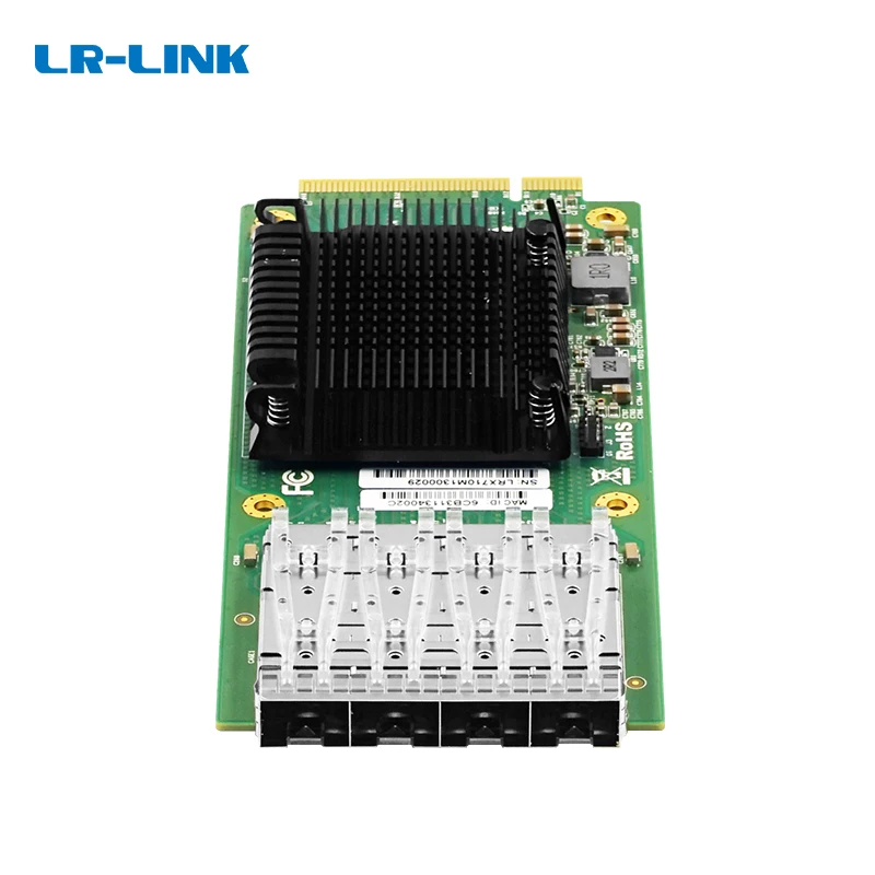 LR-LINK LREM7100PF-4SFP + PCIe v3.0 x8 Quad порты мезонин приёмопередатчик типа SFP 10G + 4*10G Ethernet сетевой модуль карты