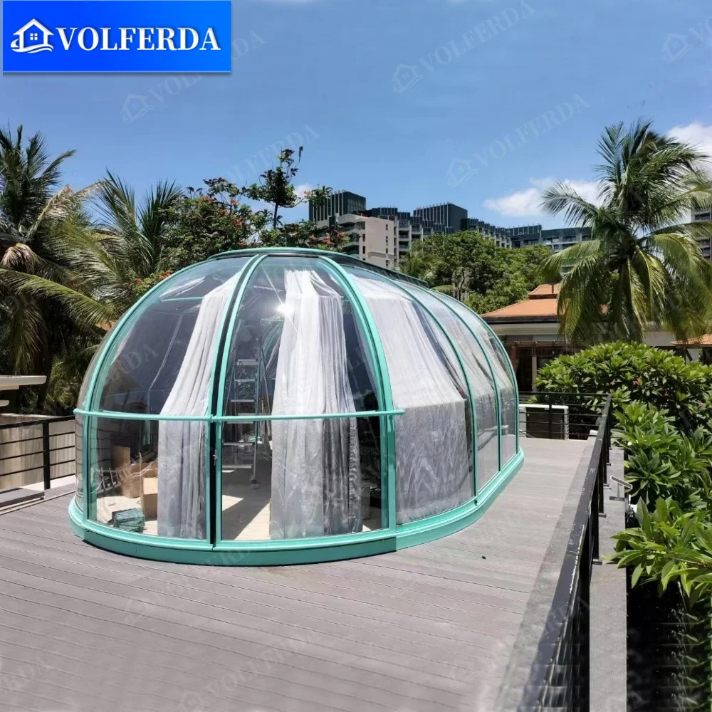 2023 New Design Polycarbonate Transparent Bubble Tent Polycarbonate Star House Clear PC Dome Room