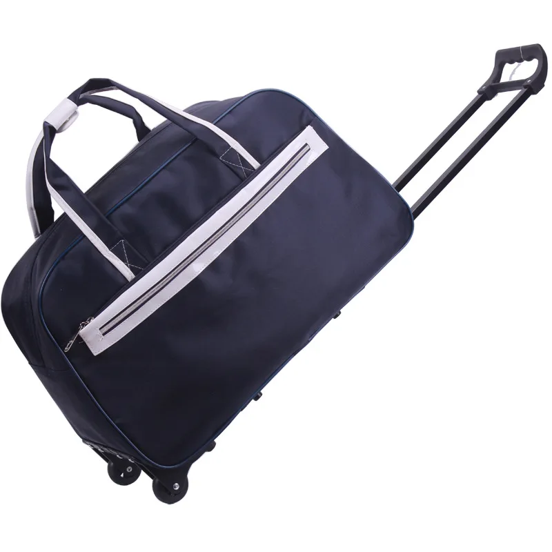 Fashion brand design foldable waterproof duffel travel trolley bag luggage