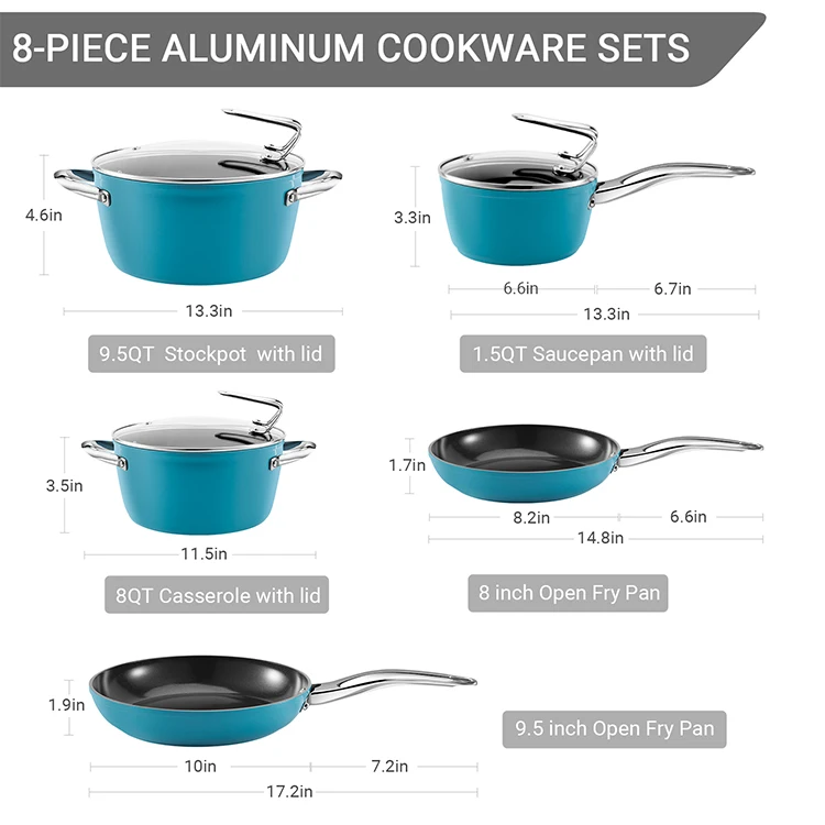 China Professional Manufacture Wholesale High Quality Non Stick Kitchen Cookware Set