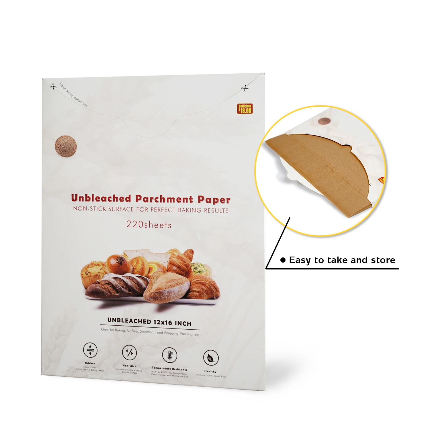 220 pcs chocolate parchment paper parchment sheets baking paper