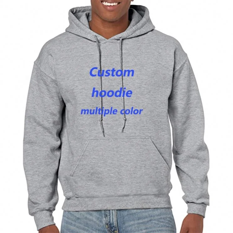 OEM Free Custom 50% Cotton 50% Polyester Printed Oversize Pullover Hoodies Sweatshirts Hoodies
