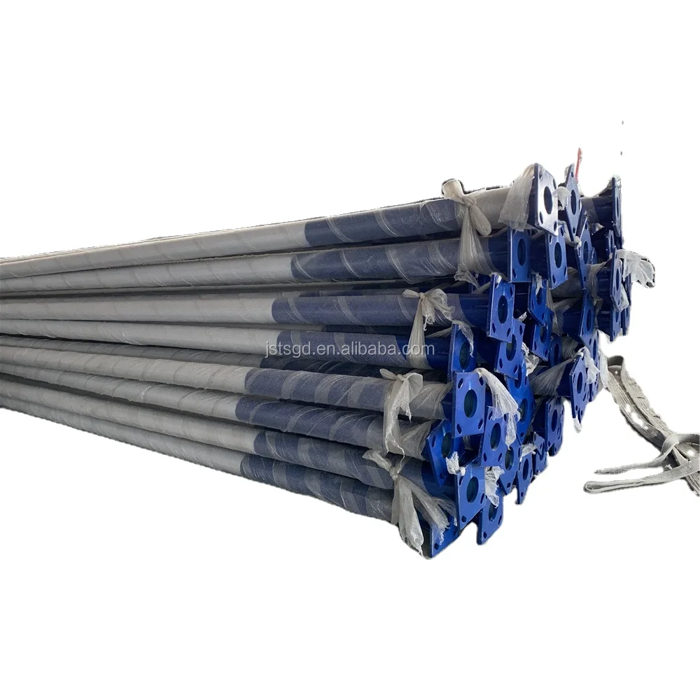 best quality aluminum 5m 6m 7m 8m 9m street light pole LED street light pole double arm with banner