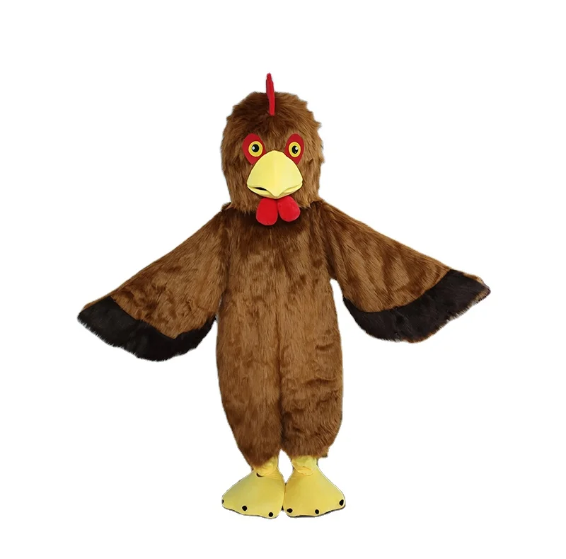 High Quality Custom Rooster Fursuit Adult Chicken Mascot Costume XXL Size Plush and Polyfoam for Parties Festivals Holidays