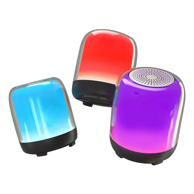 Smart TWS Interconnected AI Voice Assistant Wireless Bluetooth Speaker Transparent Colorful RGB Mini Portable Bass Speaker