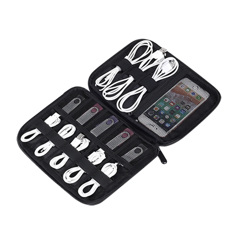 BUBM Every Day Carry Cord Electronic Tech Accessories Travel Organizer Cable Organiser Bag