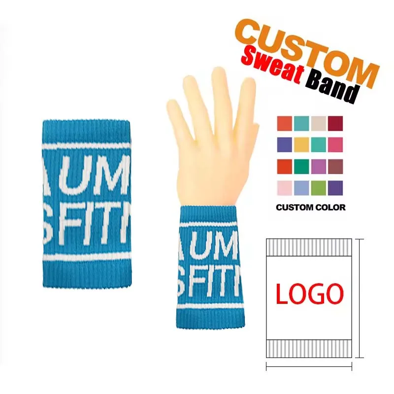 Umicca Custom Fitness Woven Cotton Wristband 100% Nylon Universal USA Flag Sweatband for Absorbent Wrist Braces Sweat Bands