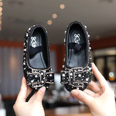 Новый стиль, Высококачественная Красивая Праздничная детская нарядная обувь принцессы для девочек