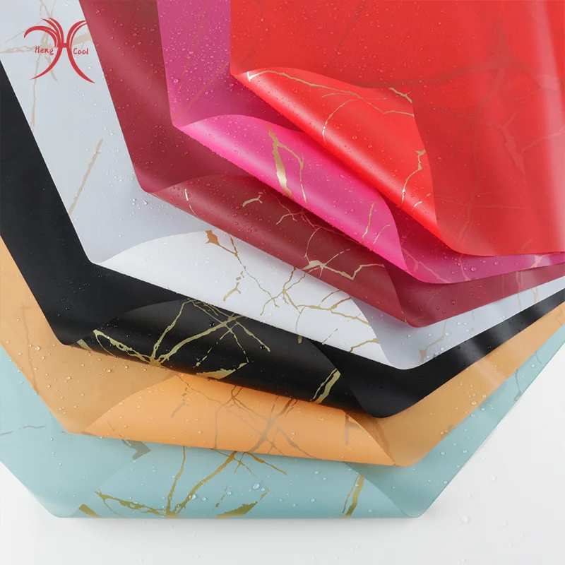 Marbled Flower Wrapping Paper Florist Shop Bouquets DIY Crafts Gift Packaging or Gift Box Packaging Waterproof Flower Wrapper