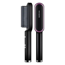 KSKIN professional led display electric fast heating hot dryer brush hair straightener comb