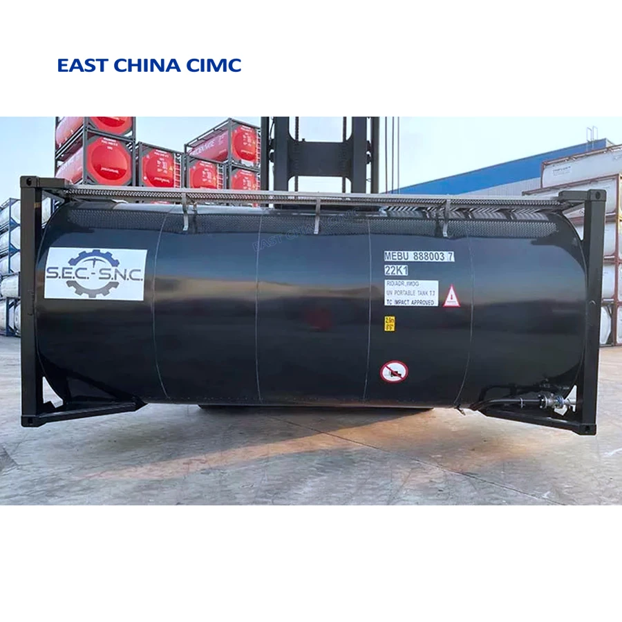 Hot Selling 20FT 30Tons Bitumen Tank Container With Heating System For Asphalt Transport