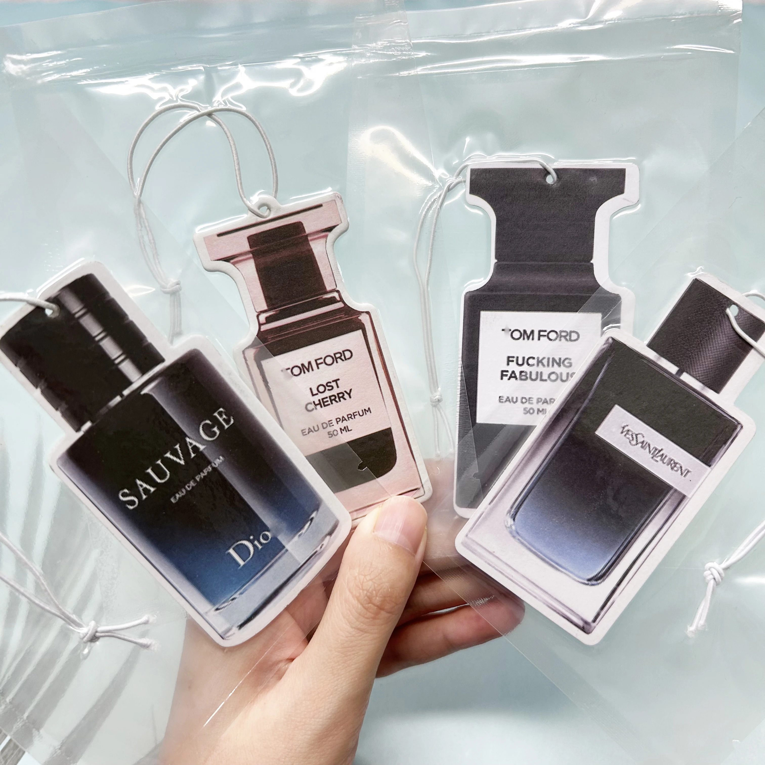 Low minimum perfume bottle air fresheners wholesale paper car perfume make your own logo air freshener for custom