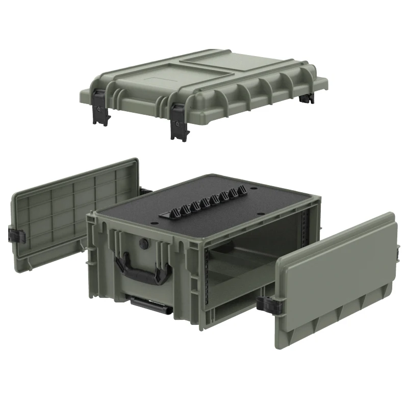 waterproof anti-shock amp flight case 2U 4U 6U 8U 10U ABS Rack Flight Case / Plastic Rack mount Case / Amp cases