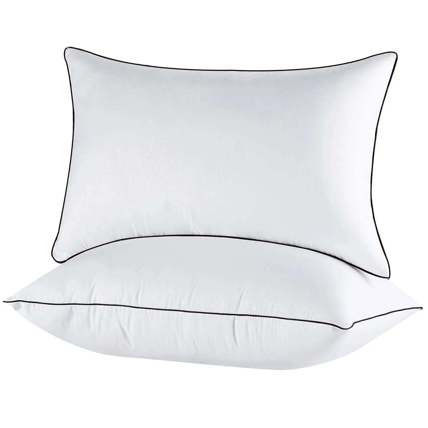 Bed Pillows for Sleeping 2 Pack Cooling and Supportive Full Pillow for Side and Back Sleepers 100% Polyester Fiber