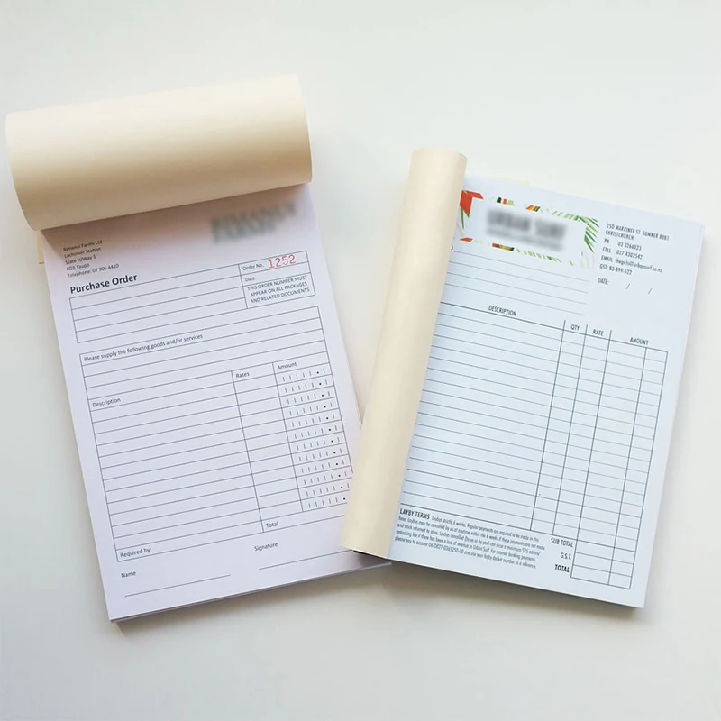 
OEM ODM Custom Two-part guest check duplicate NCR Carbonless hotel receipt Quotation kitchen docket book Printing Service 