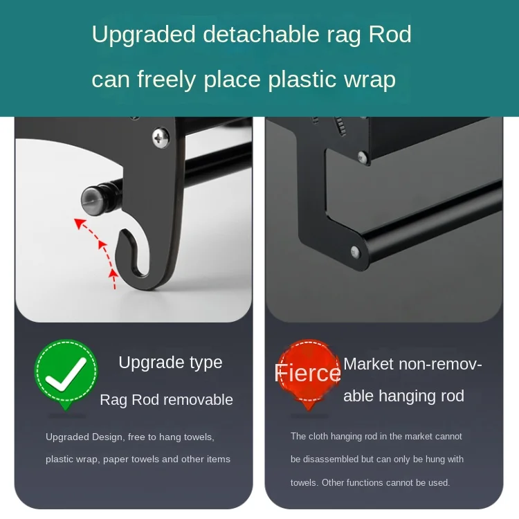 Household And Chopsticks Wall Mounted Kitchen No Punch Seasoning Supplies Shelf Layered Storage Knife Rack