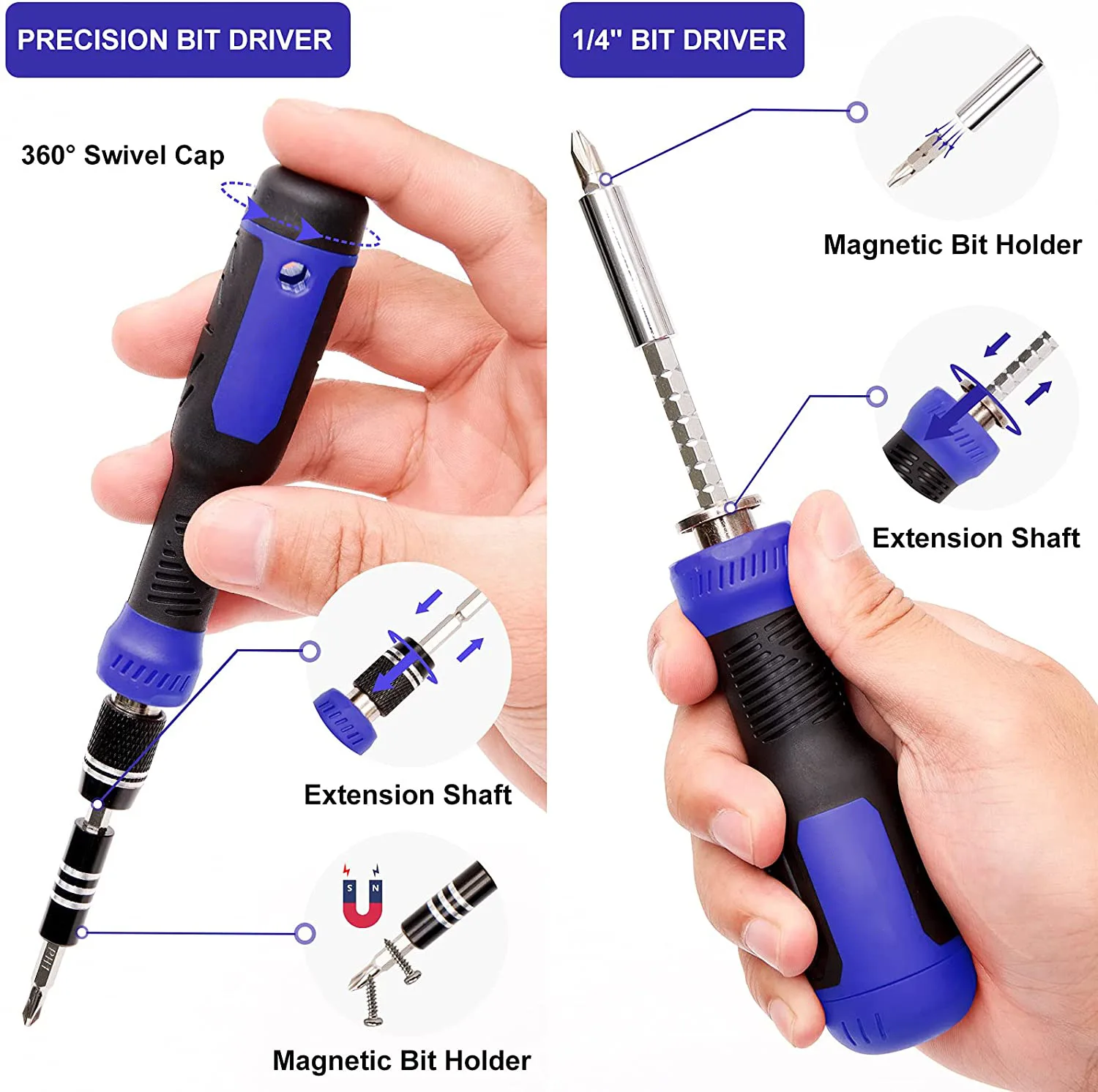 Mini 190 in 1 Magnetic Precision Screwdriver Set 101 Driver Bits Torx Mobile Phone Repair Tools Kit Watch Electronic Tools Kit