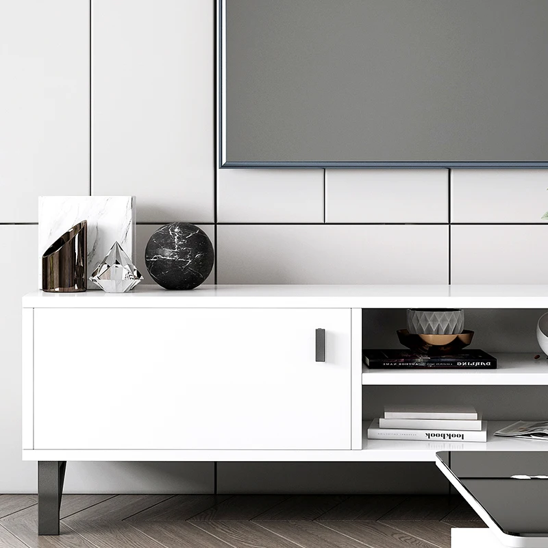 Modern design wooden tv cabinet with showcase for Living Room Furniture