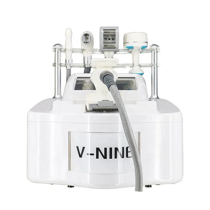 2021 Best selling 5 in 1 V NINE Shape Vacuum Roller Slimming Machine Vacuum Roller RF Cavitation Massage Machine