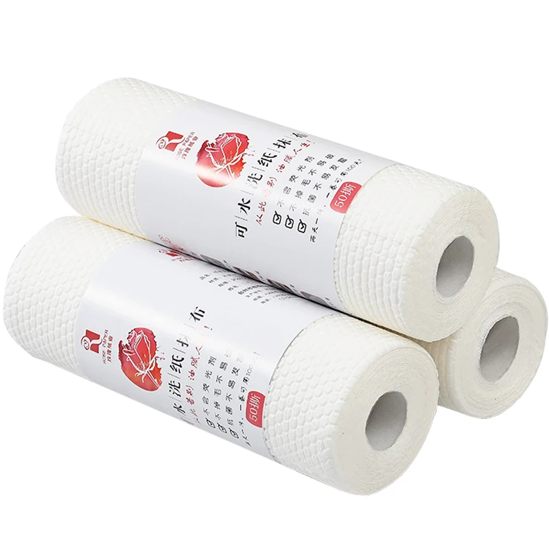 White Embossed Super Oil Absorb Spunlace Nonwoven Towel Multipurpose Fabric