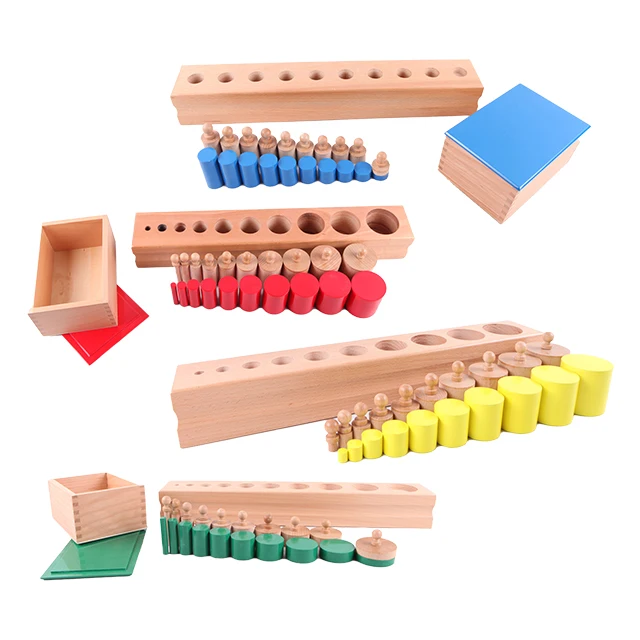 Wooden juguetes Montessori productos educational material learning sensorial item set