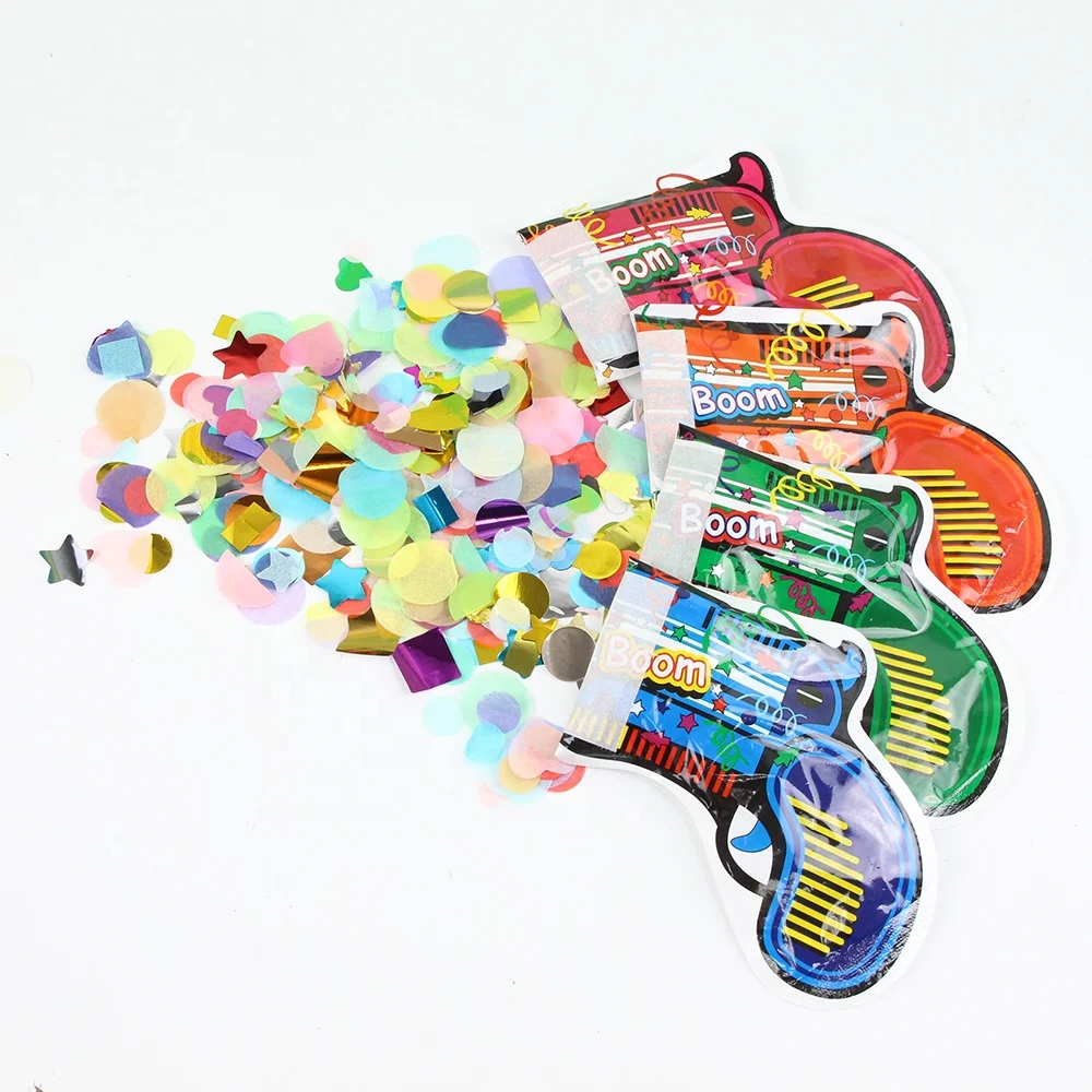 2023 Funny Inflatable Toy Fireworks Gun, Handheld Confetti Cannons Party Poppers Guns,for Christmas Birthday New Year