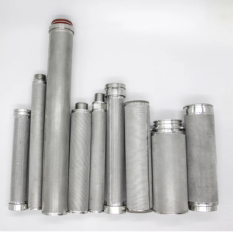 Metal Stainless Steel fold fiber polymer melt filter Oil filter element
