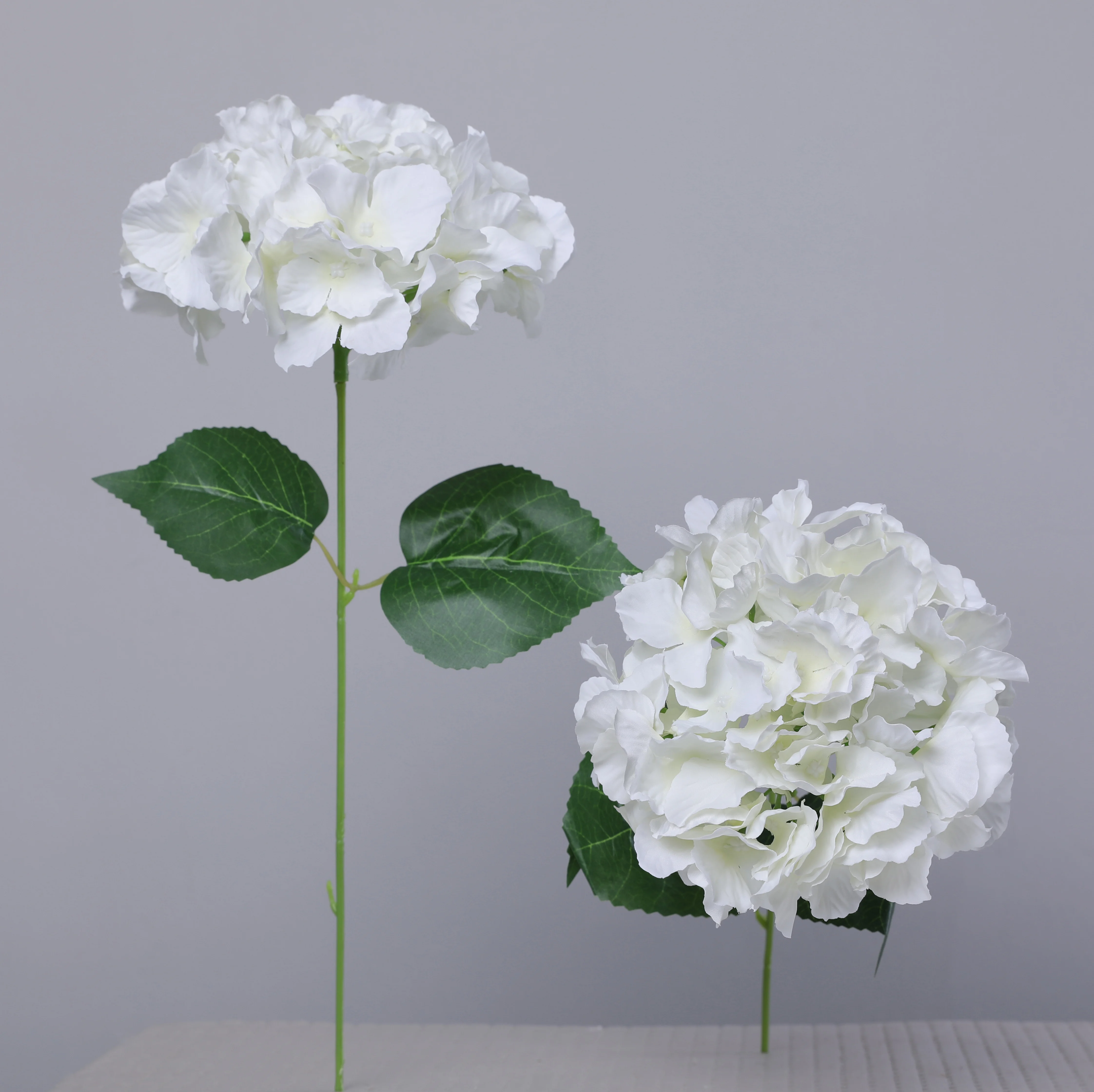 High Quality 20CM Diameter Artifical Silk Wedding Flowers Artificial Hydrangea White Color