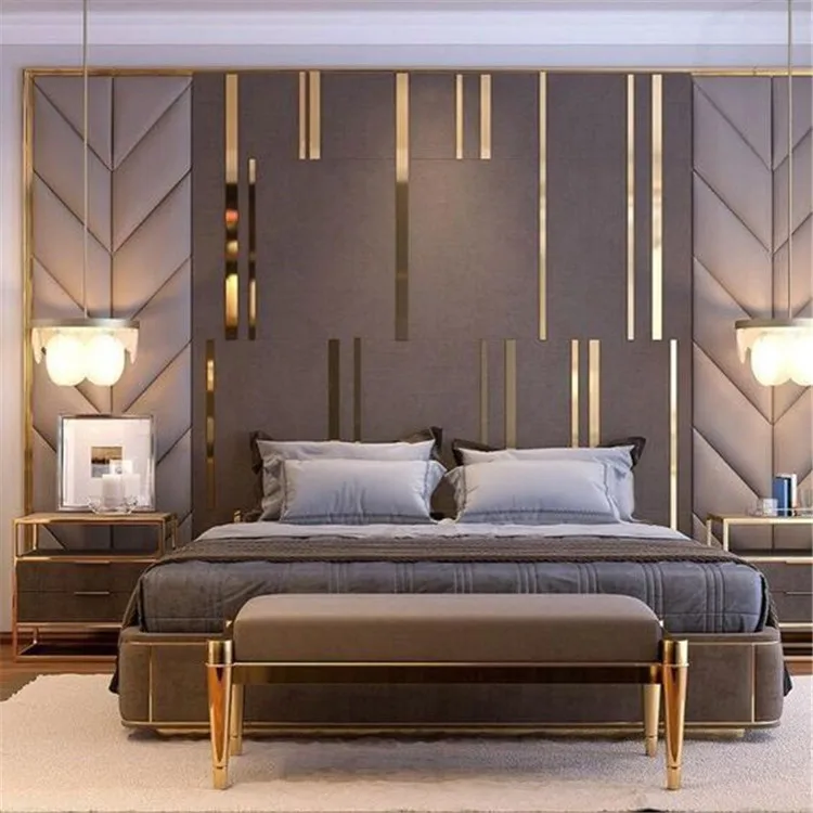 bedroom wall, living room wall reflective gold bronze silver stainless steel strips