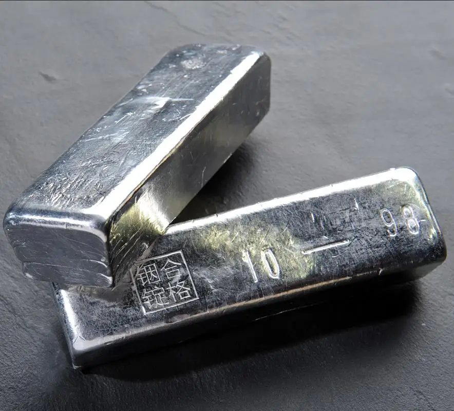 Pure Indium Ingot 99.995 1kg for Industry High Purity Indium Ingot