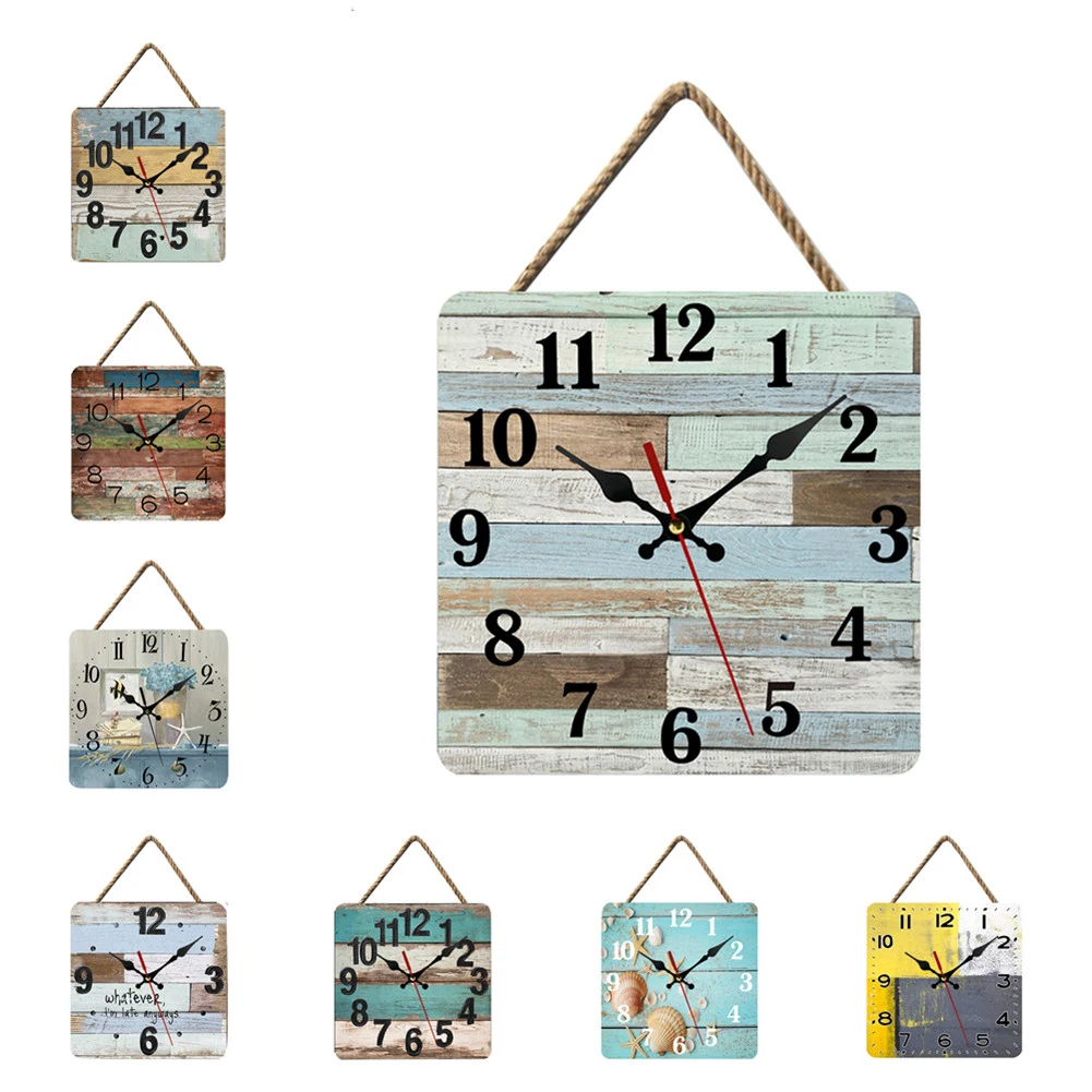 Designer Retro Hanging Clock Modern Style Wall Clock For Living Room With Art Picture