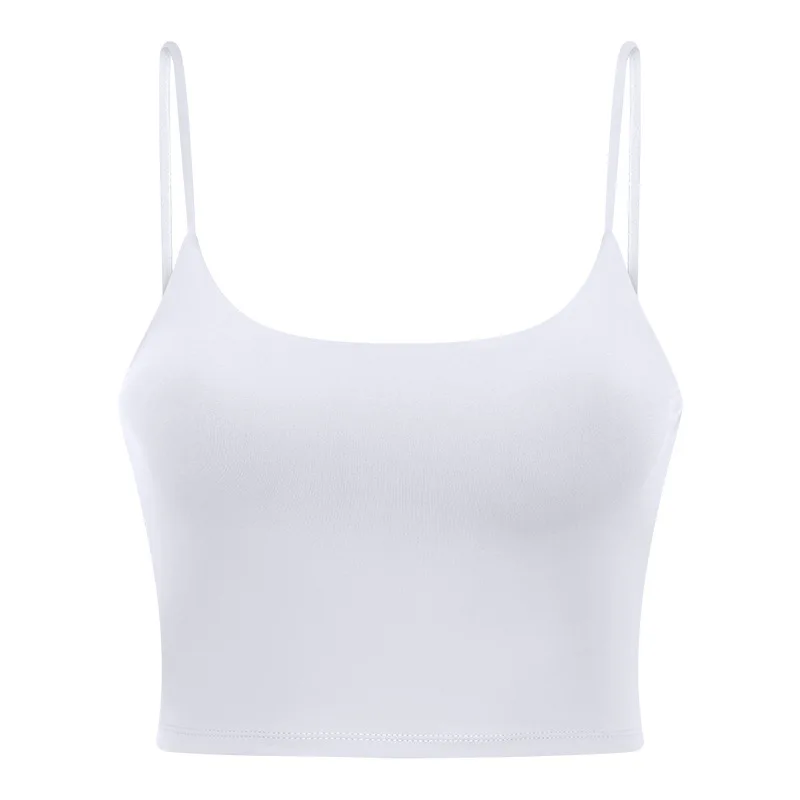 Customize Logo Fitness Yoga Wear Sexy Thin Straps Padded Crop Tops Classic Sports Bras